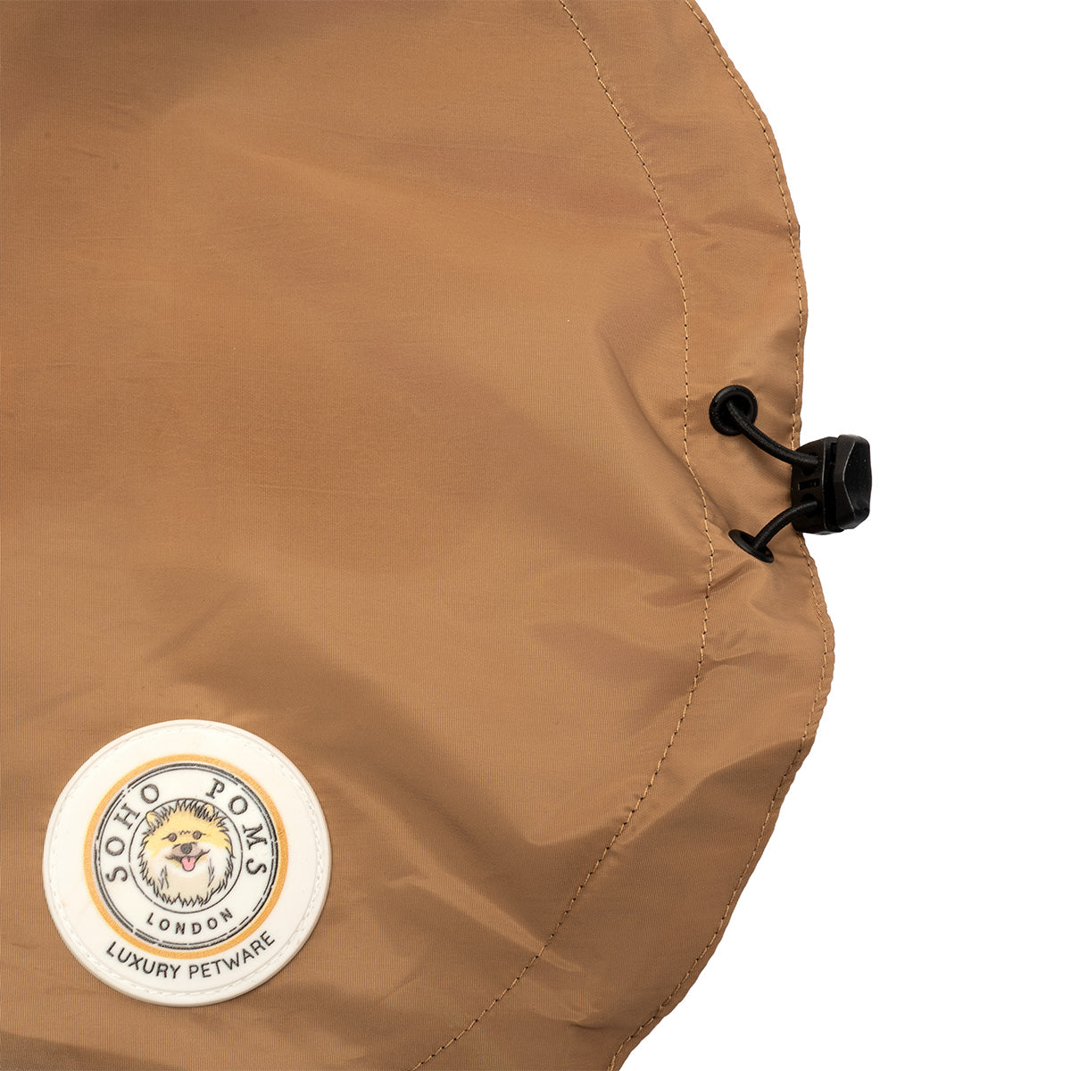 Soho Poms Lightweight Waterproof Rain Jacket - Sand