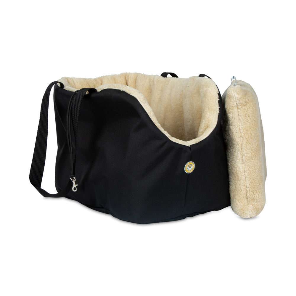 Sac de transport pour chien Rainy Bear noir et beige par Soho Poms