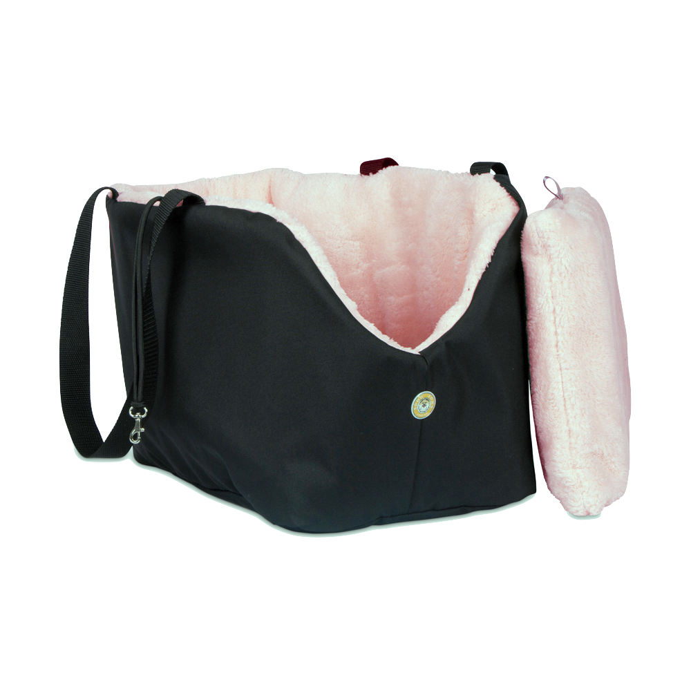 Luxury Bear Black & Pink Pet Carrier