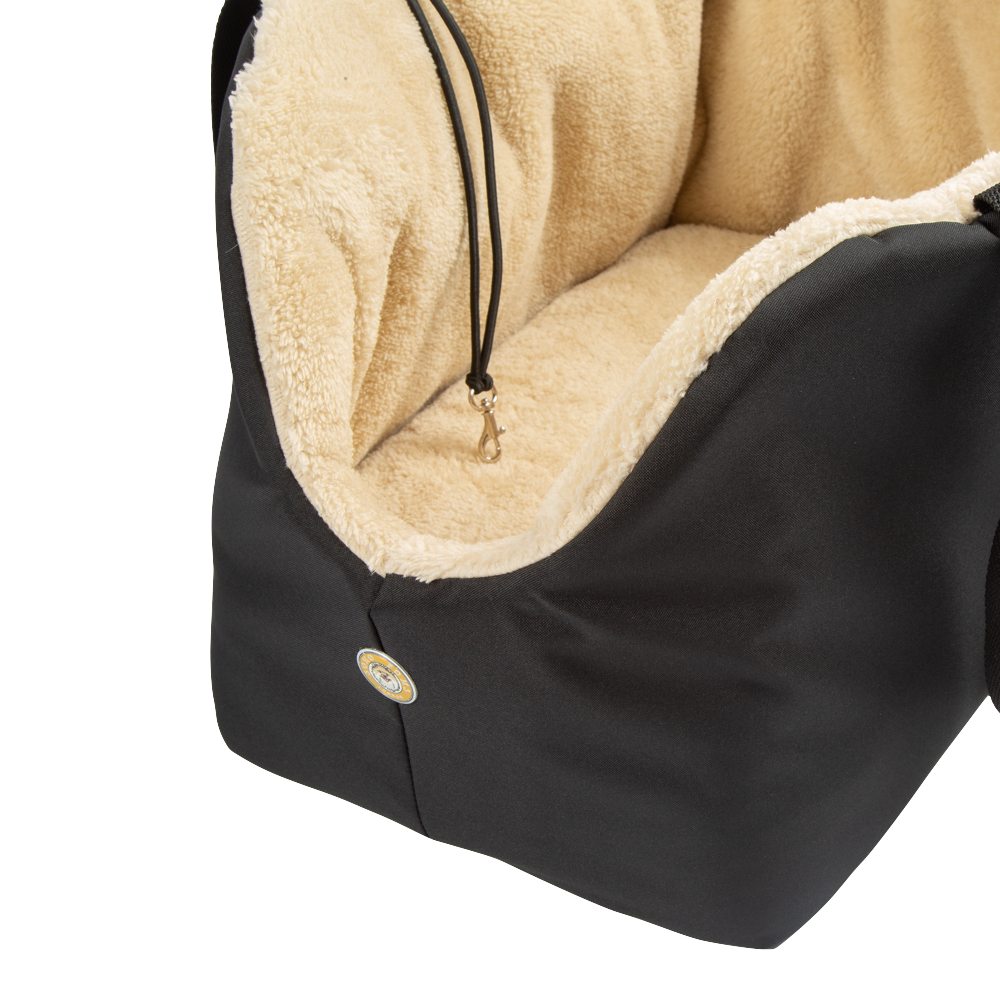 Sac de transport pour chien Rainy Bear noir et beige par Soho Poms