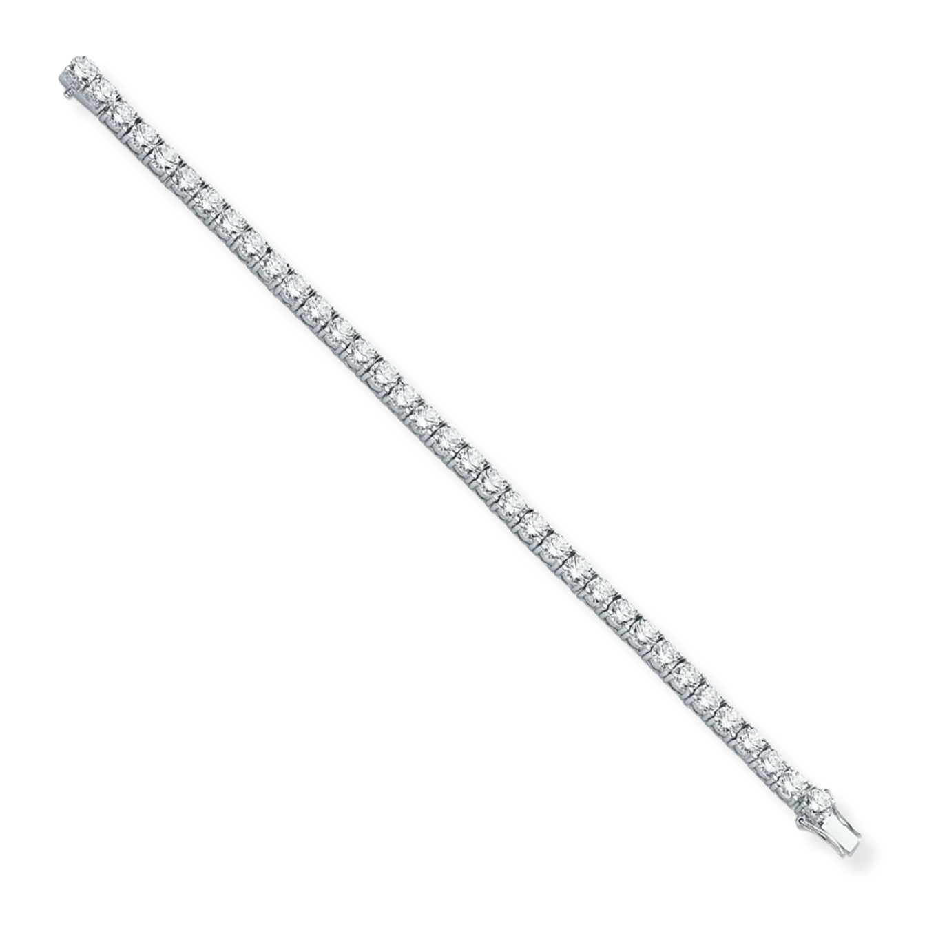 Silver 5.2mm CZ Tennis 7" Bracelet