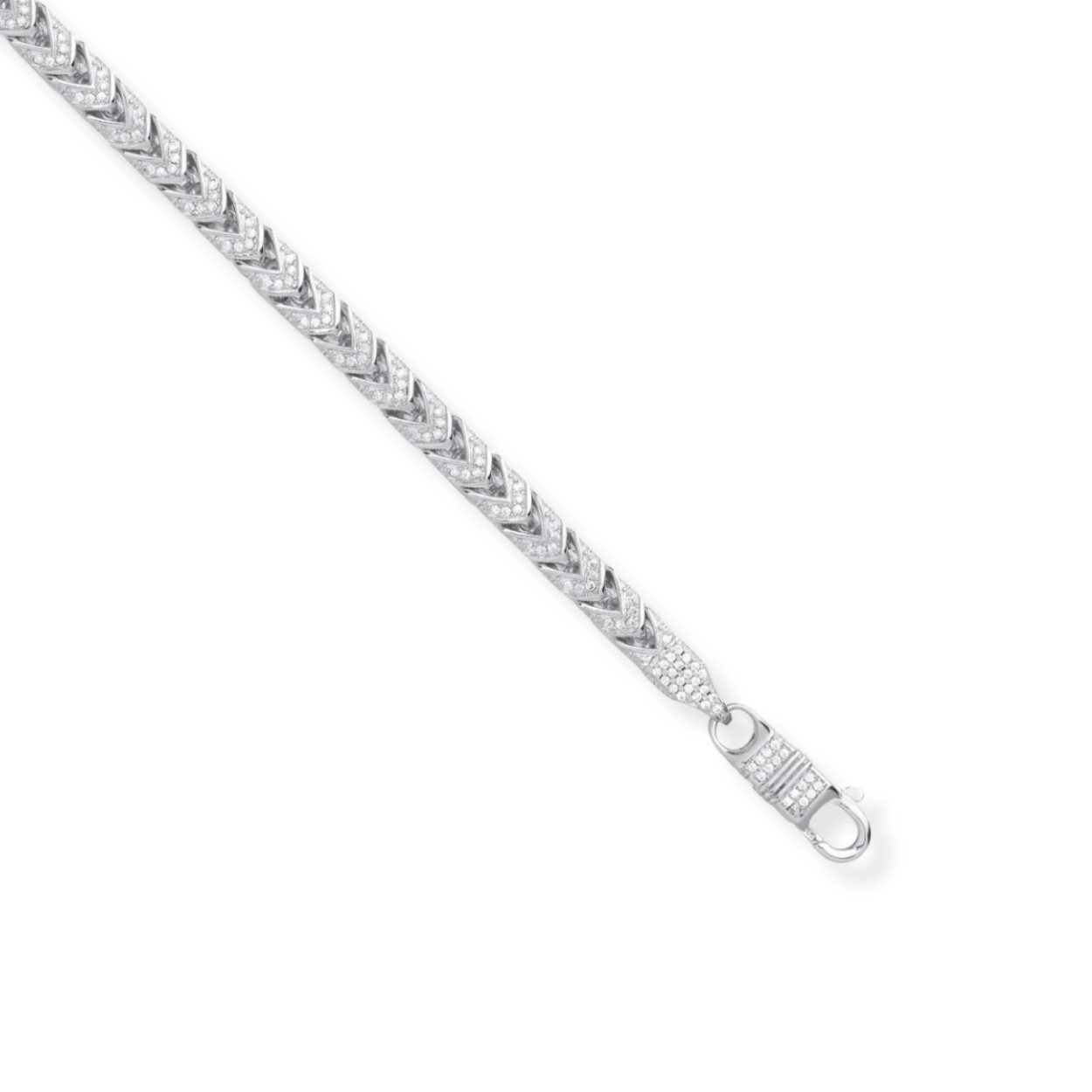 Silver 6mm Franco CZ Bracelet
