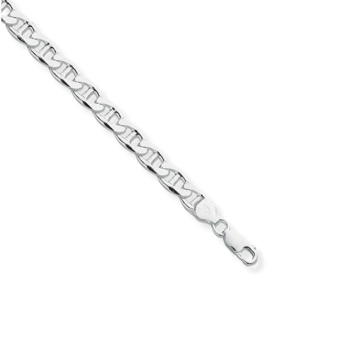 Silver 8mm Anchor Gents 8" Bracelet