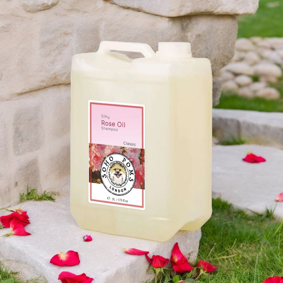 Soho Poms Damascus Rose Oil Shampoo - 5ltr