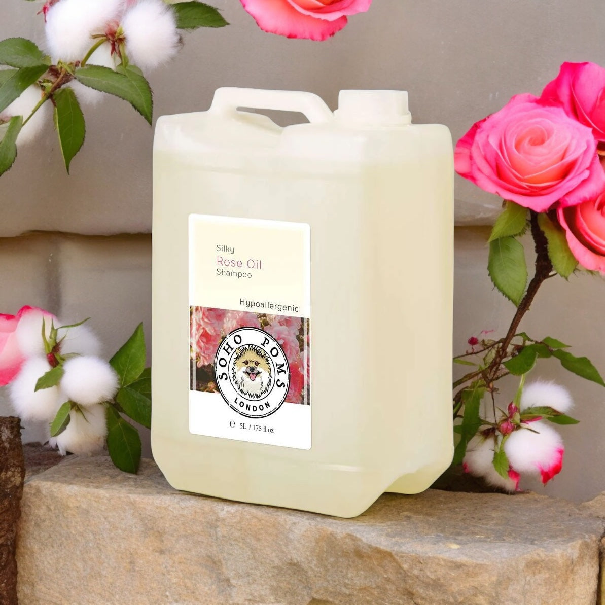 Soho Poms Damascus Rose Oil Shampoo - 5ltr