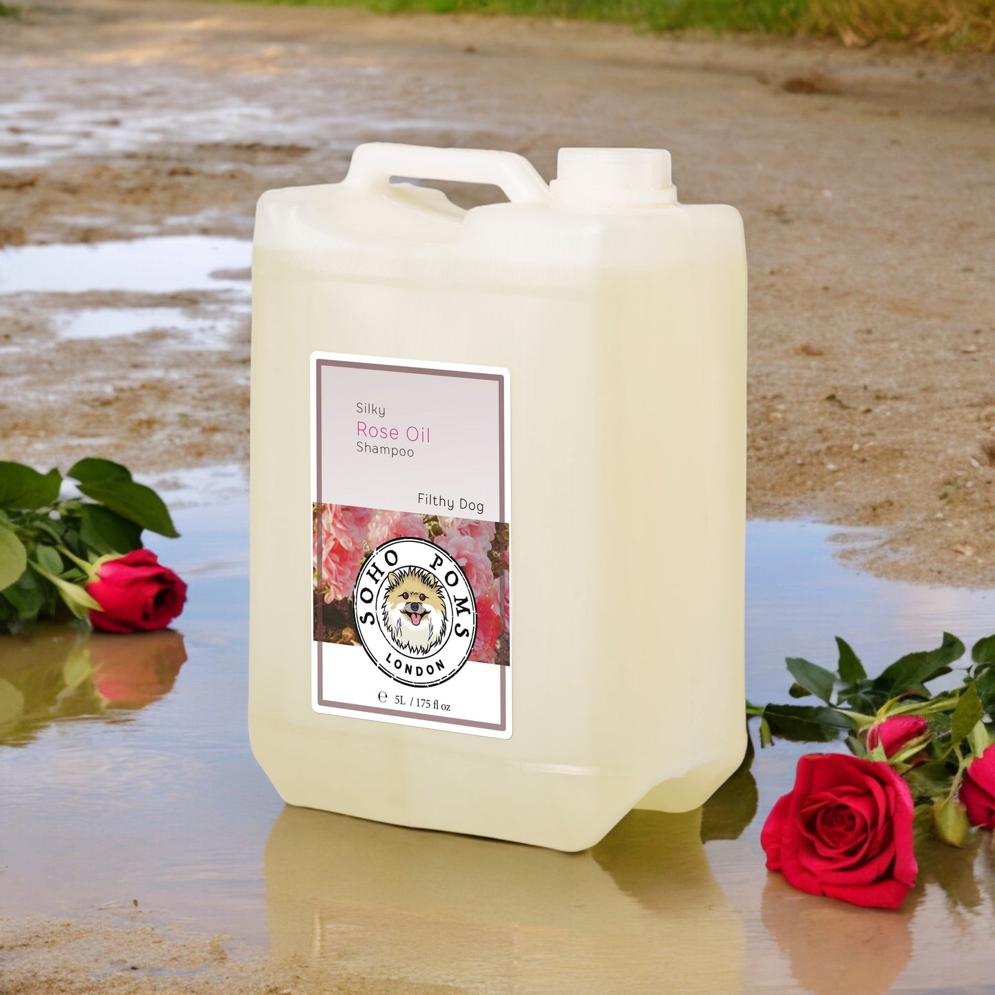 Soho Poms Damascus Rose Oil Shampoo - 5ltr