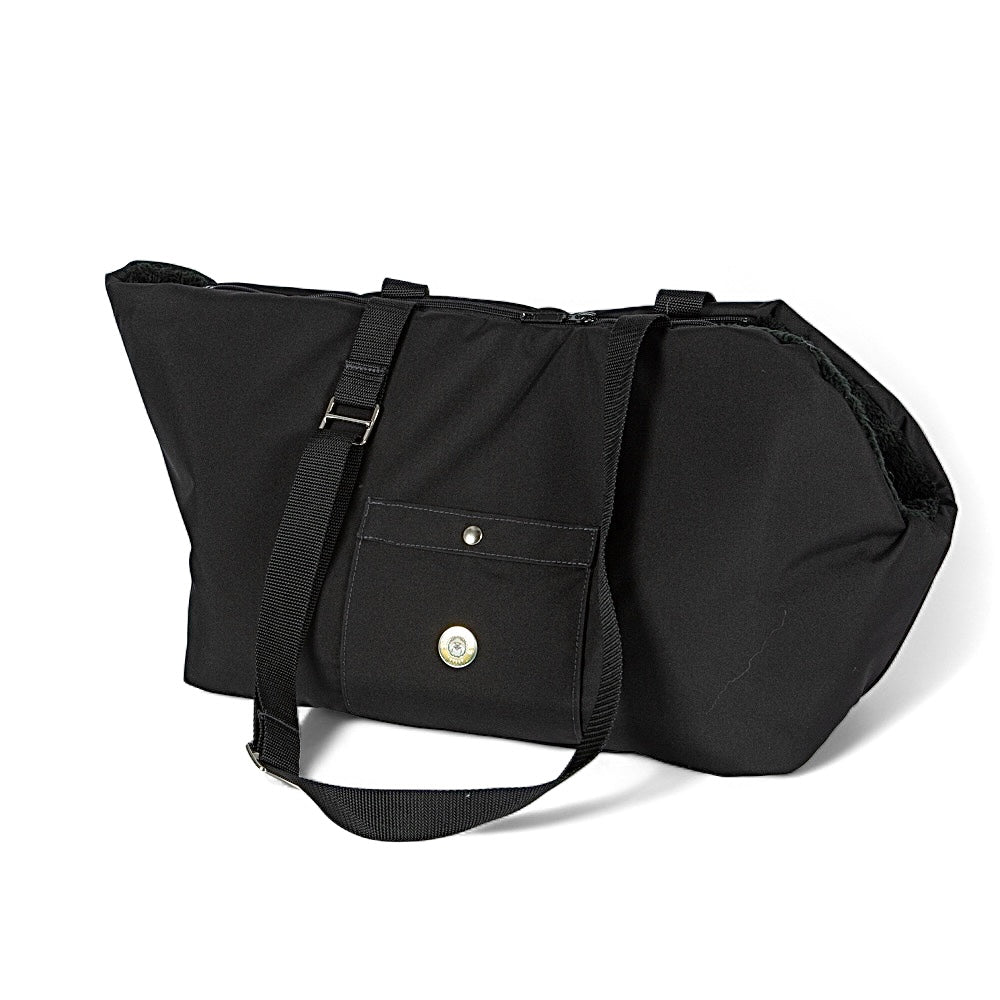 Luxury Bear Black Pet Carrier with Zipper