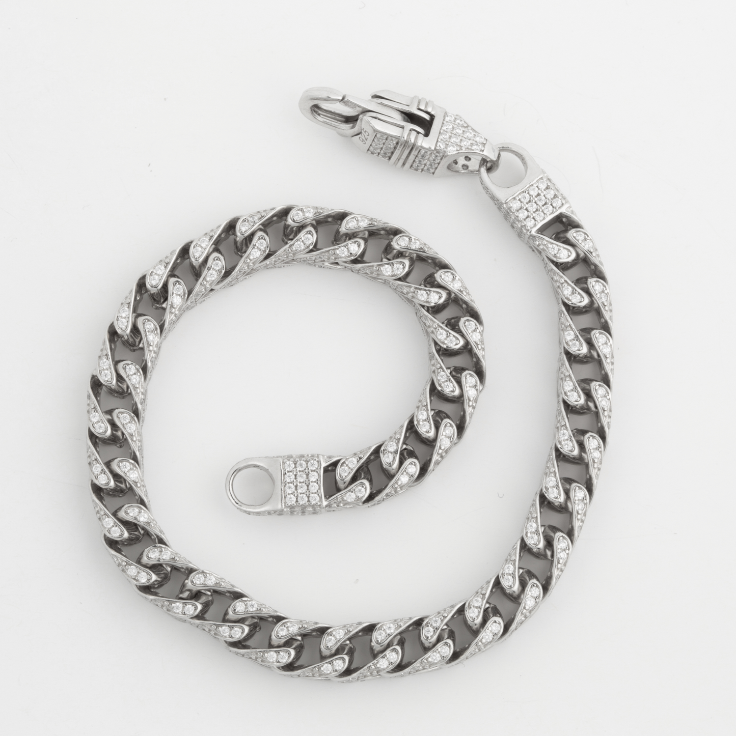 Silver 6mm Franco CZ Bracelet