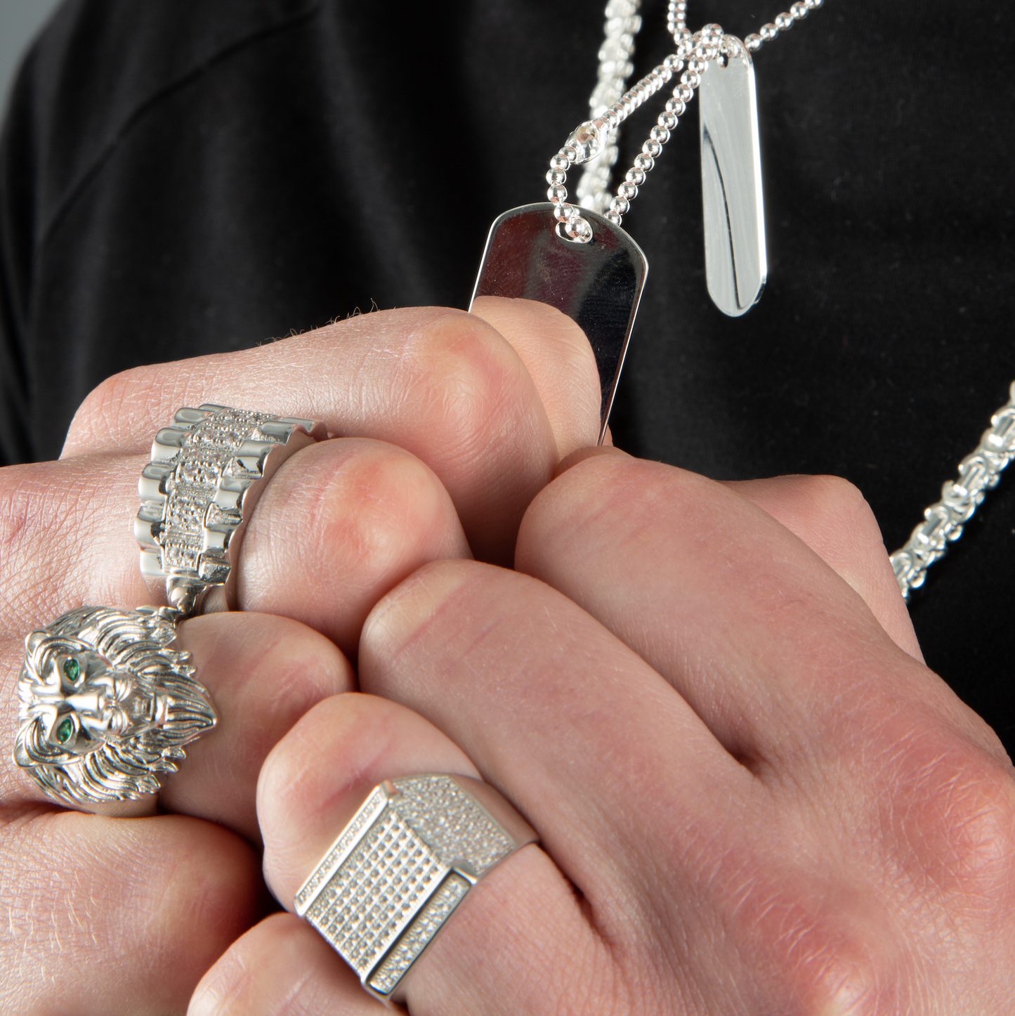 Silver Micro Pave' Cz Ring