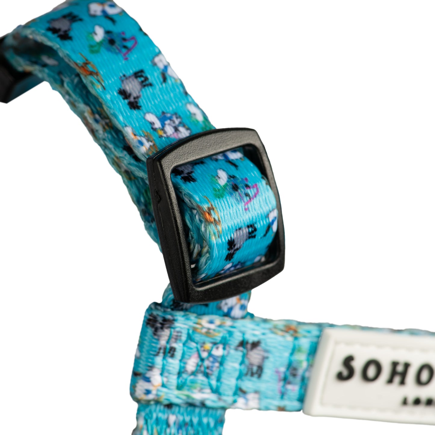 Harnais en H bleu pour chiens de vacances Moomins par Soho Poms