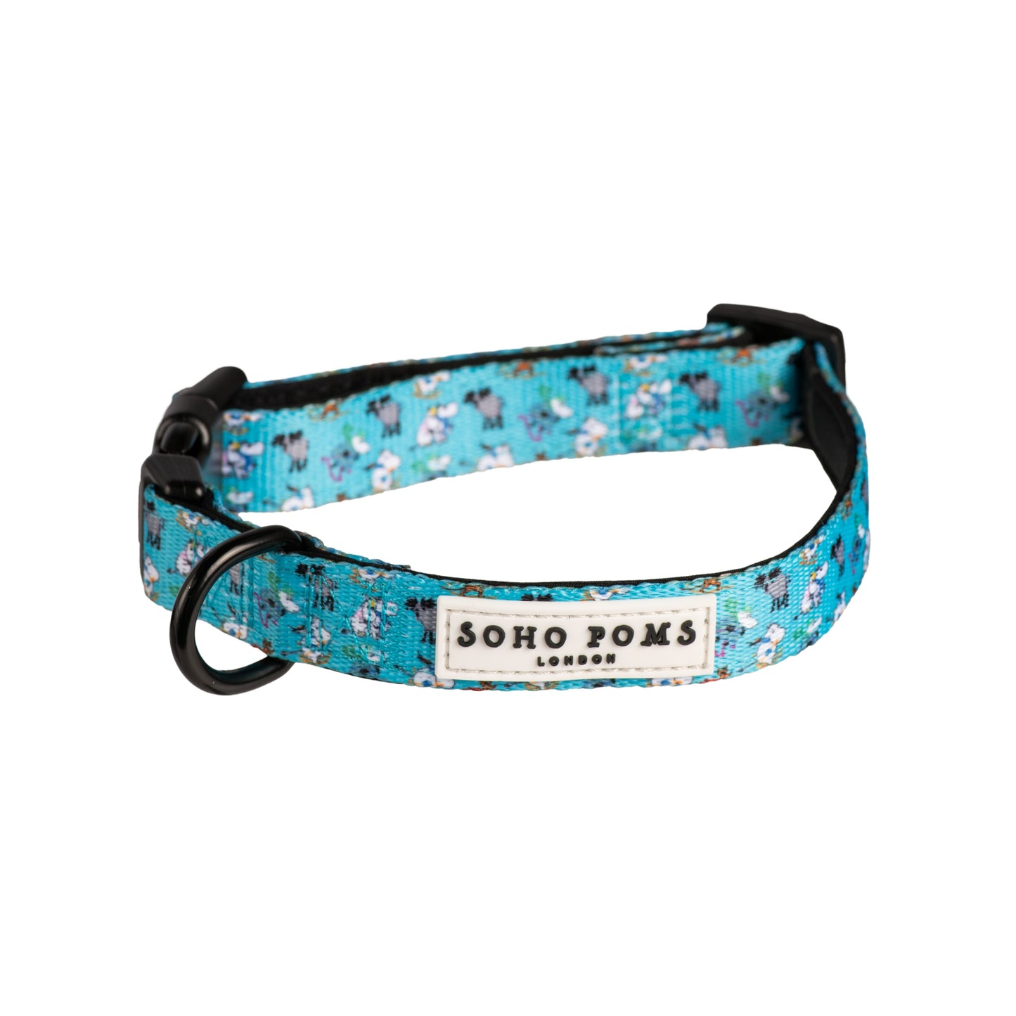 Collier rembourré pour chiens Moomins Blue Holiday par Soho Poms