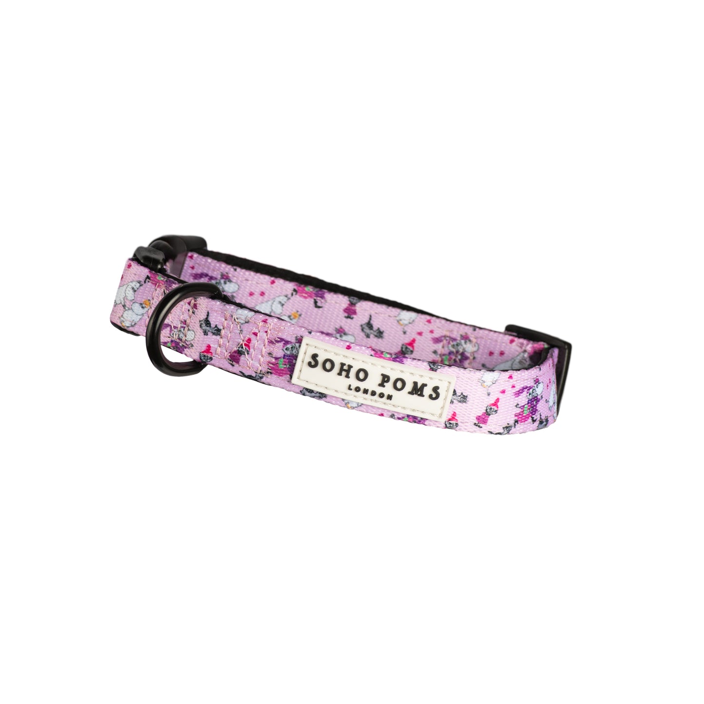 Moomins Pink Champagne Dogs Padded Collar by Soho Poms