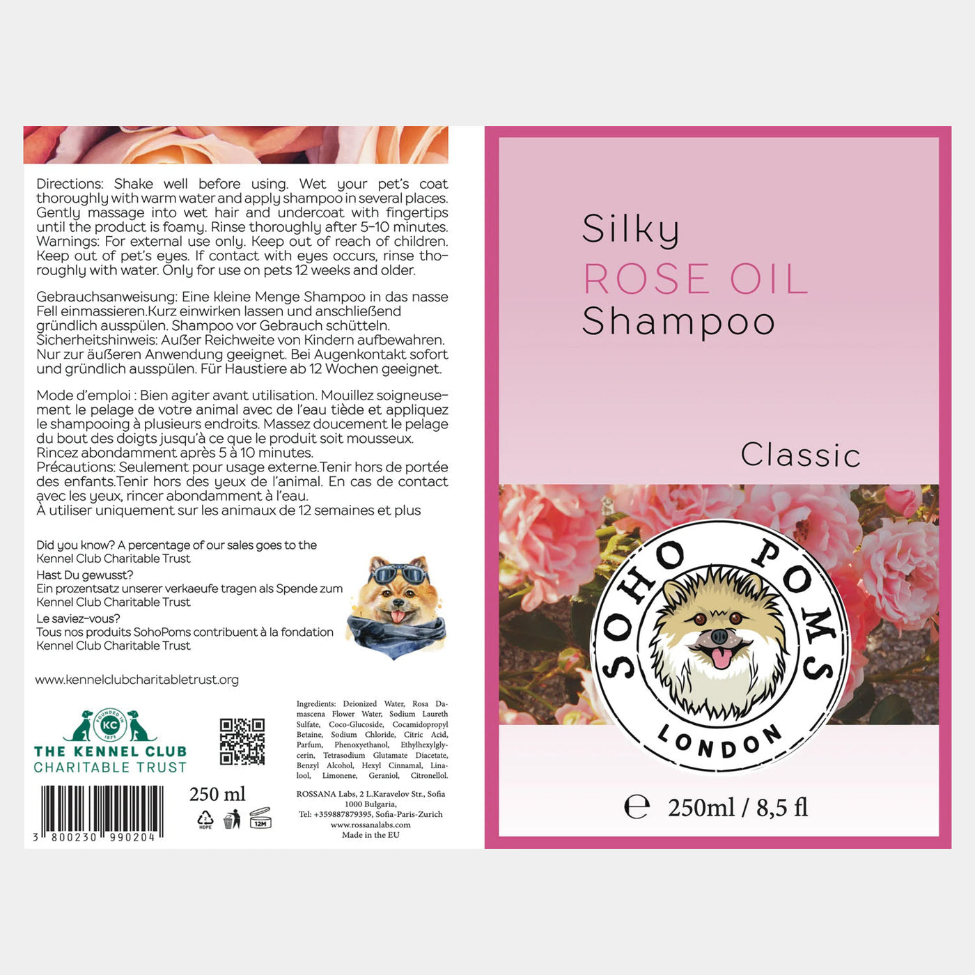 Shampoing à l'huile de rose Moomins de SohoPoms - 250 ml