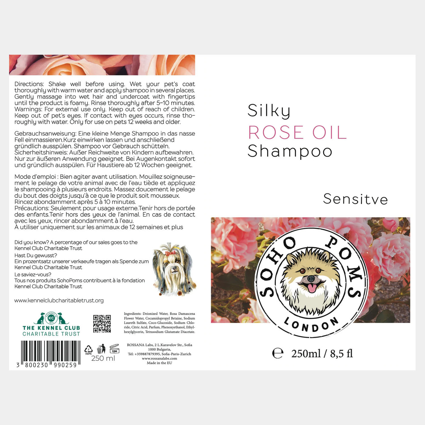 Shampoing à l'huile de rose Moomins de SohoPoms - 250 ml