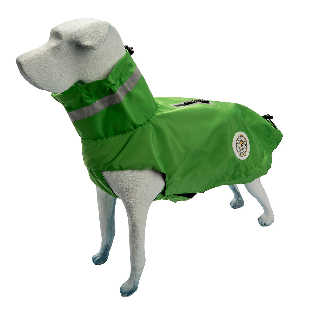 Soho Poms Lightweight Waterproof Rain Jacket - Lime Green