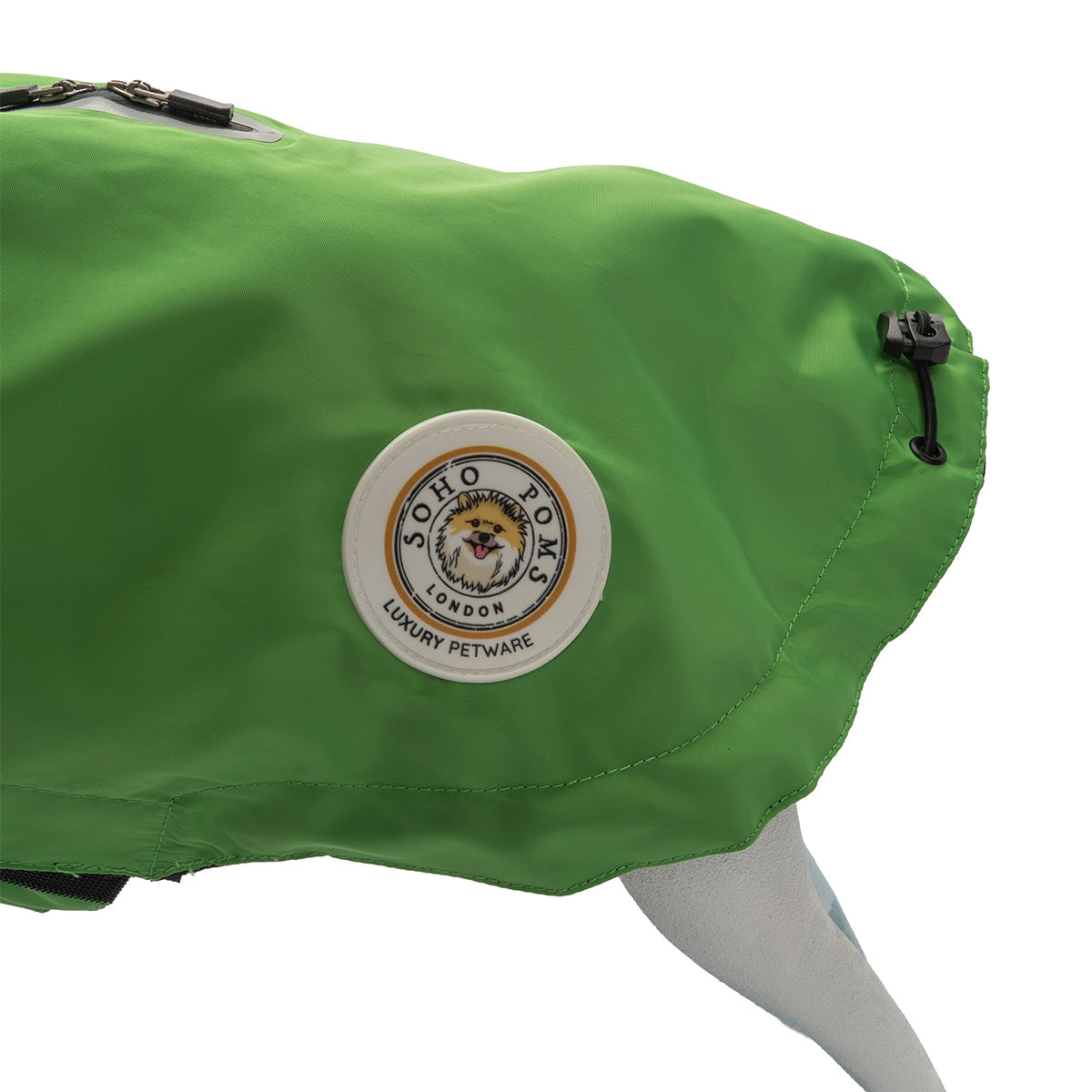Soho Poms Lightweight Waterproof Rain Jacket - Lime Green
