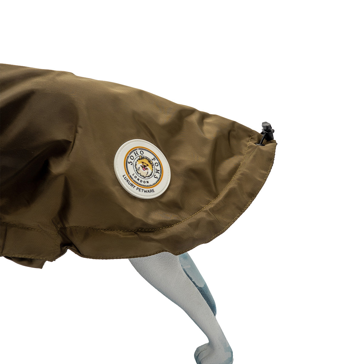 Soho Poms Lightweight Waterproof Rain Jacket - Khaki Green