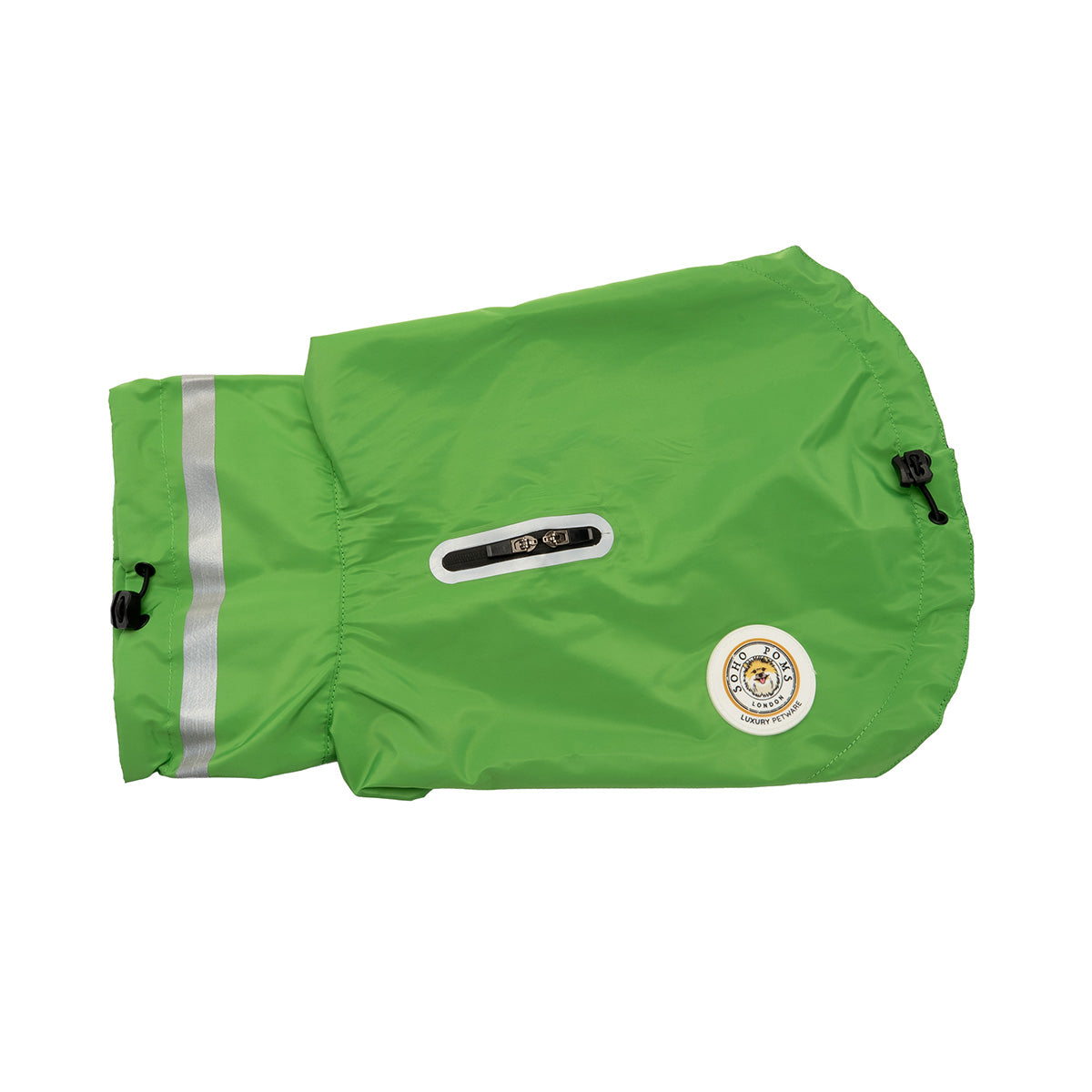 Soho Poms Lightweight Waterproof Rain Jacket - Lime Green