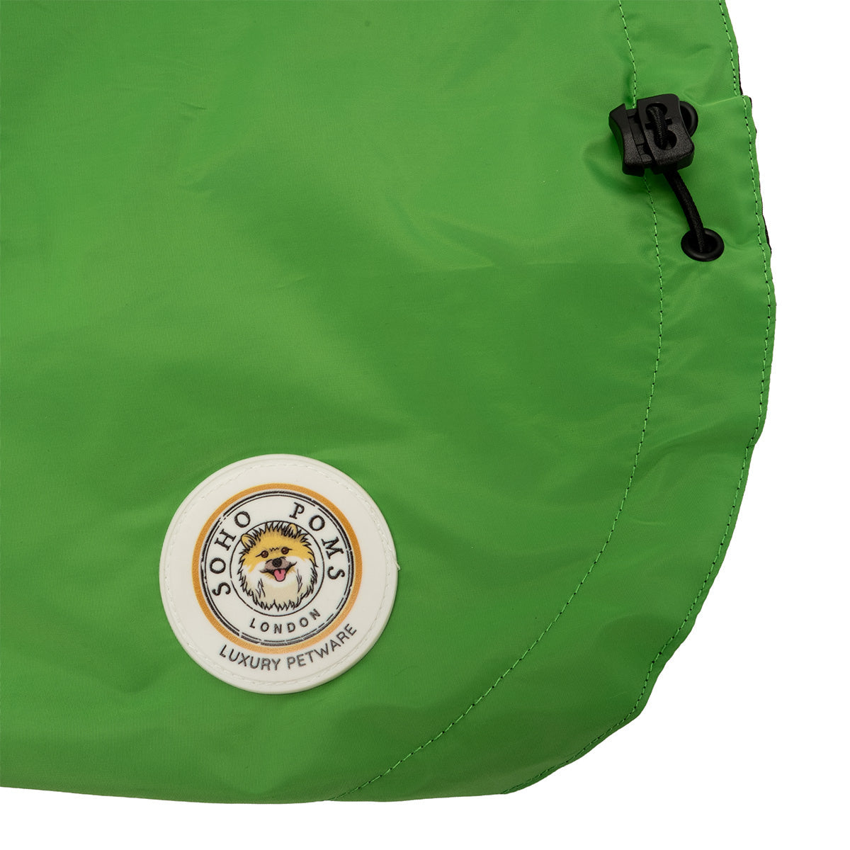 Soho Poms Lightweight Waterproof Rain Jacket - Lime Green