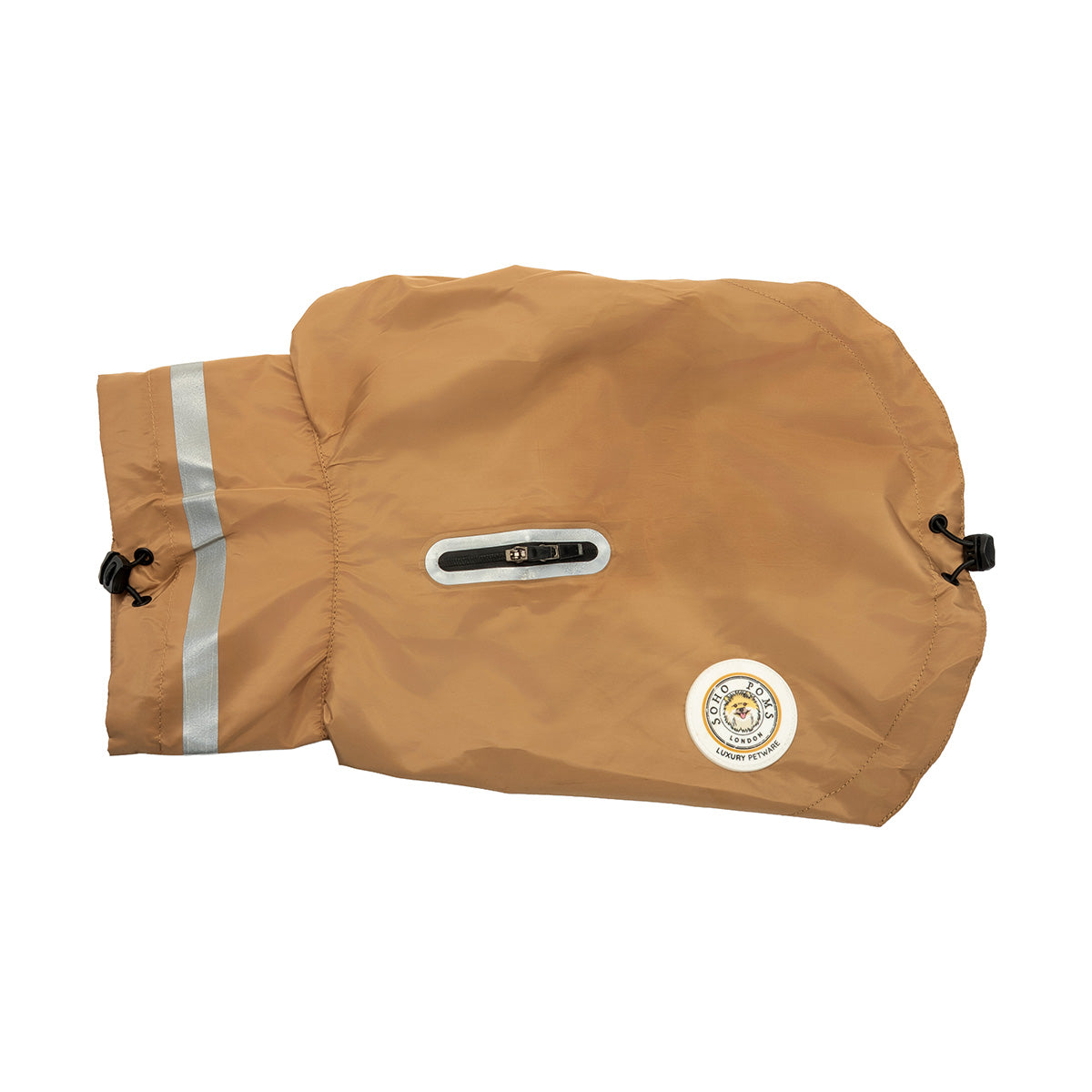 Soho Poms Lightweight Waterproof Rain Jacket - Sand