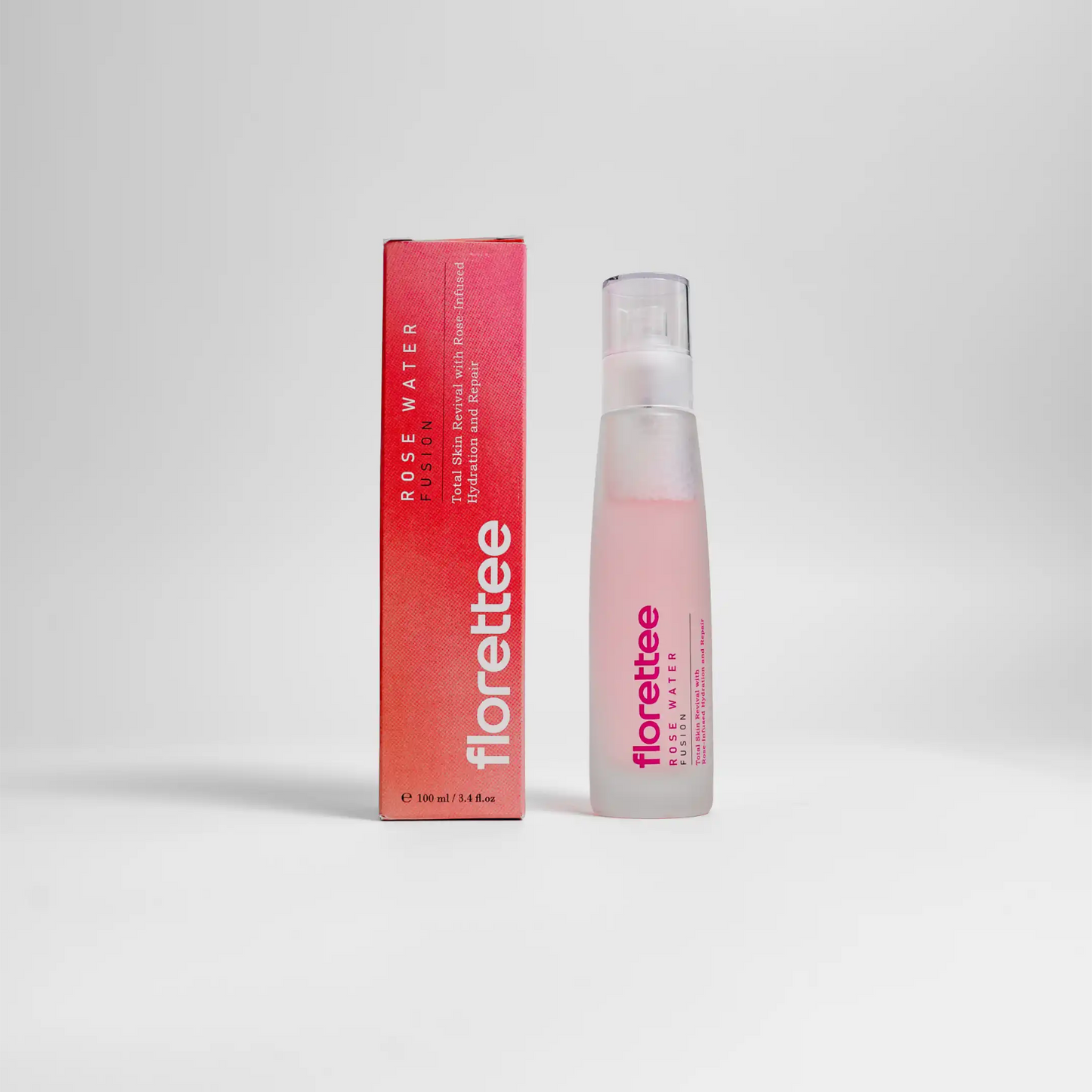Florettee Rose Water Fusion 100ml with product packaging