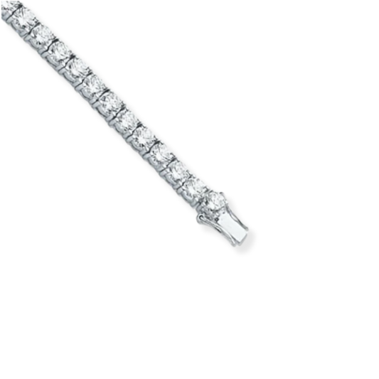 Silver 5.2mm CZ Tennis 7" Bracelet