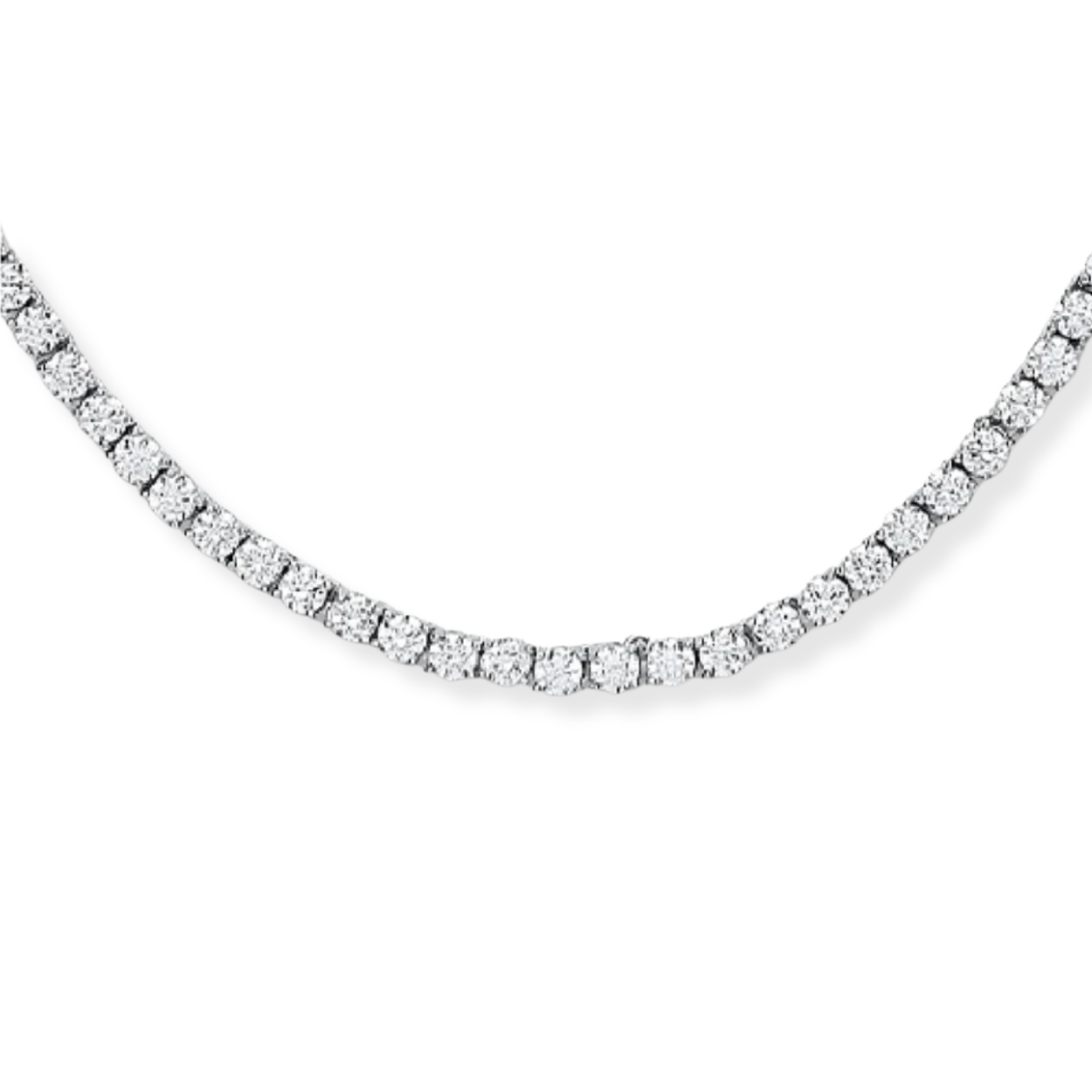 Collier tennis en argent avec zircones cubiques de 3,0 mm, 43 cm