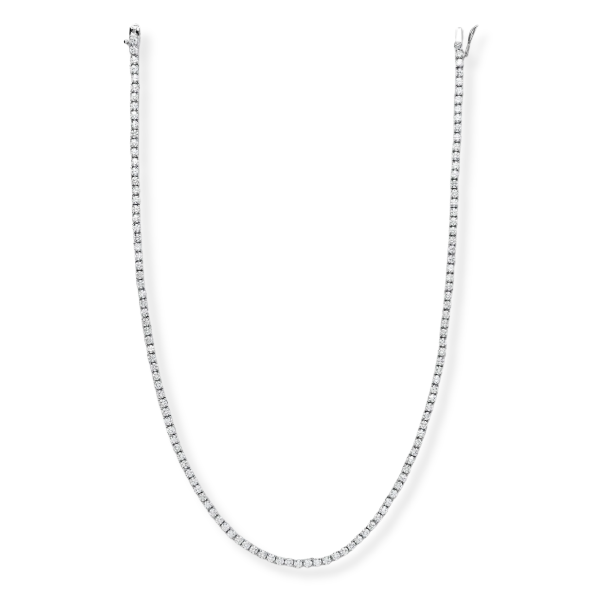 Collier tennis en argent avec zircones cubiques de 3,0 mm, 43 cm