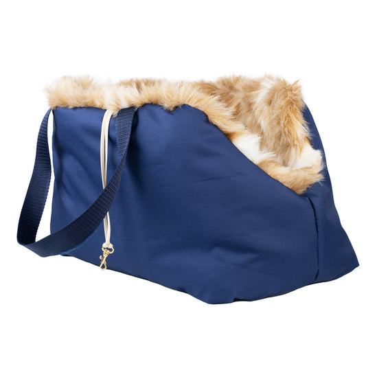 Blue & Beige Coco Dog Carrier Bag