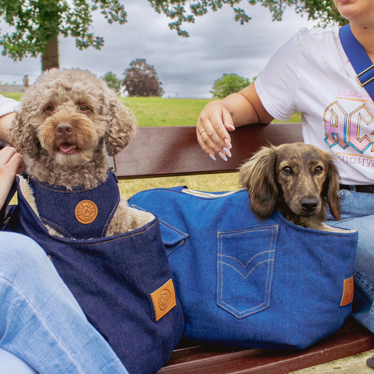 Soho Poms Luxury Frith Denim Dog Carrier - Classic Rinse
