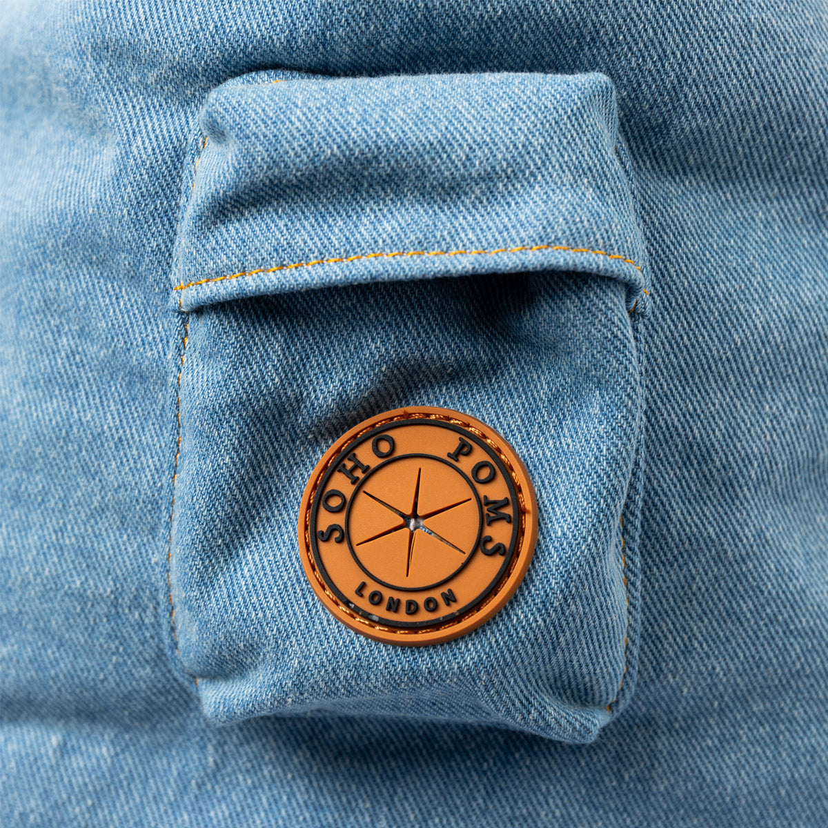 Soho Poms Luxury Frith Denim Dog Carrier - Vintage Wash
