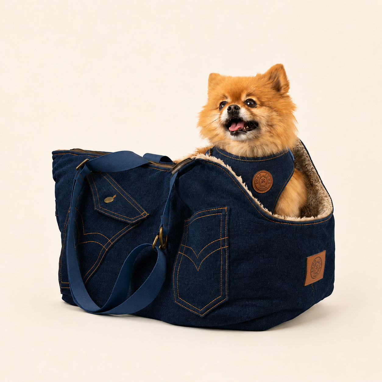 Soho Poms Luxury Frith Denim Dog Carrier - Urban Edge