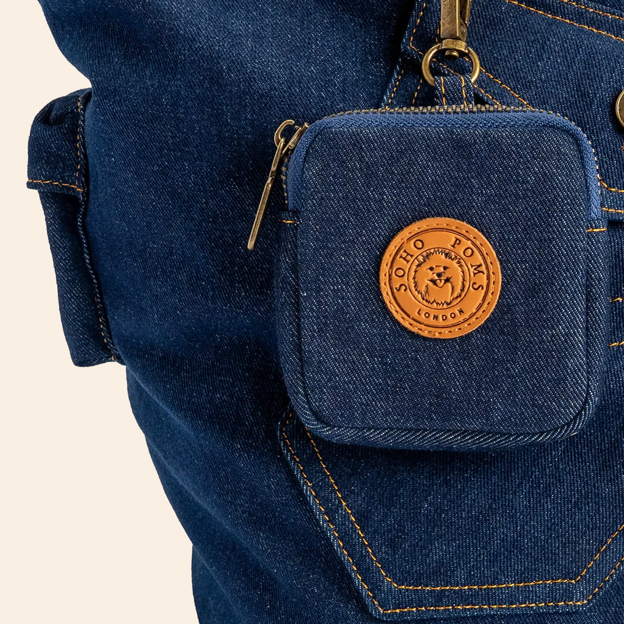 Soho Poms Luxury Frith Denim Dog Carrier - Urban Edge